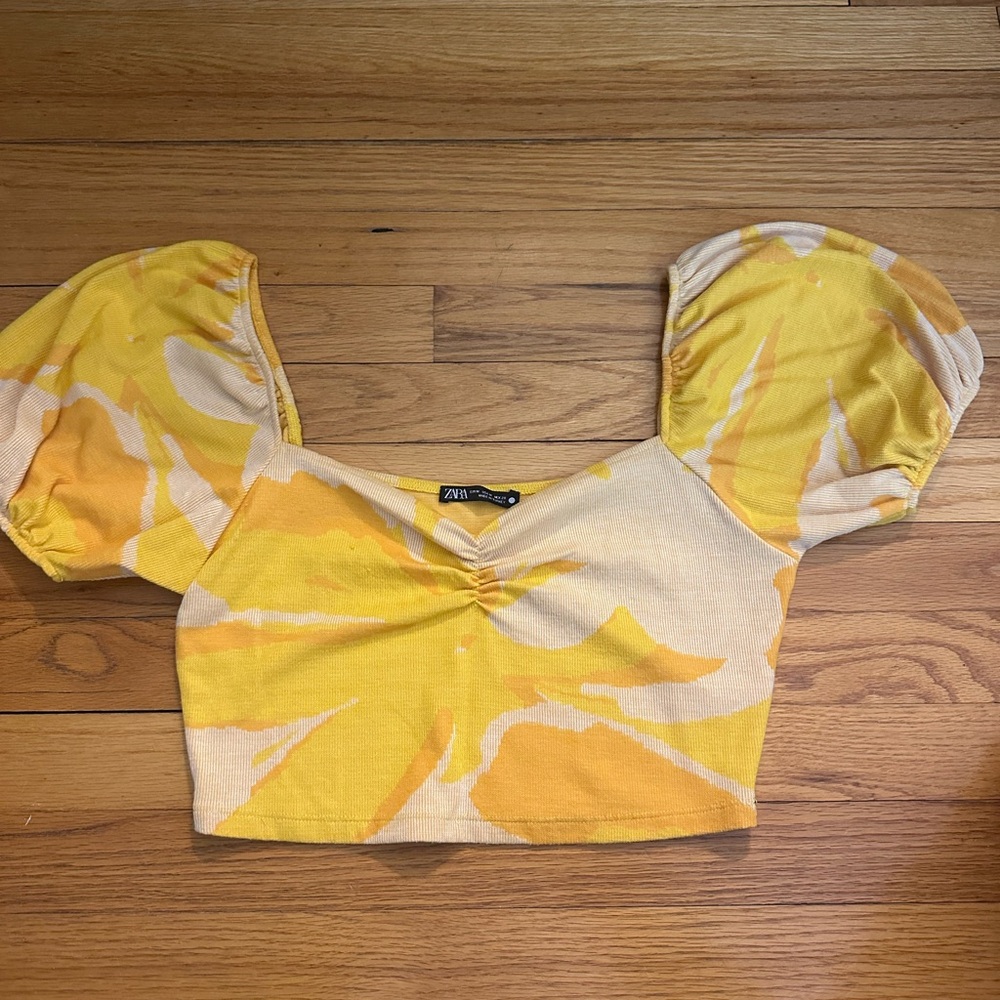 Zara Yellow Women's Top